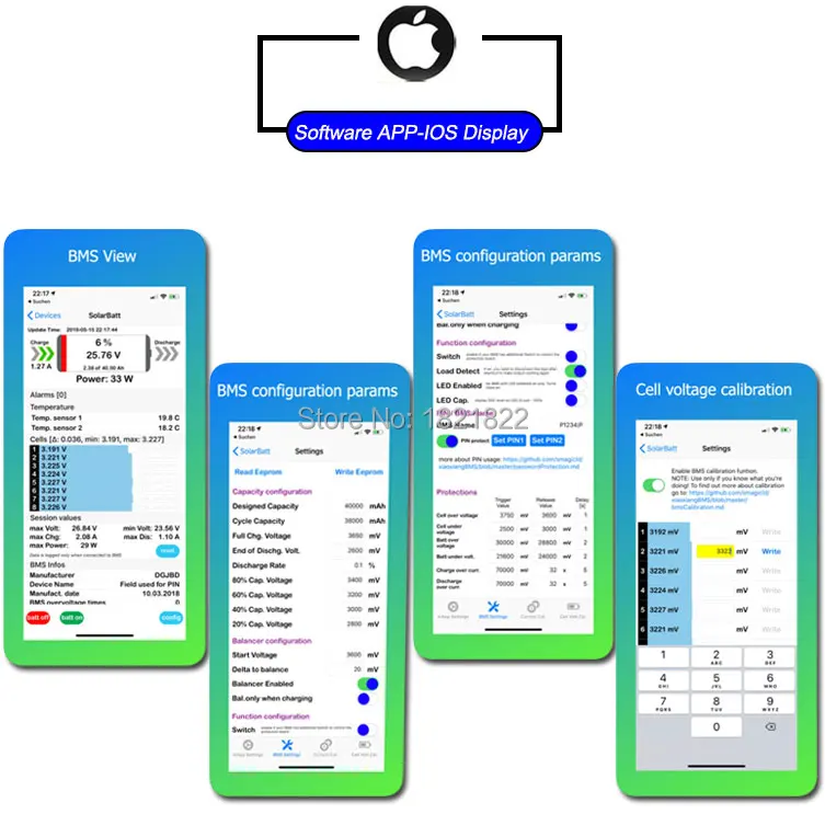 BMS 13S 60A/40A/30A активный bms bluetooth литий-ионный смарт bms pcm с android Bluetooth app UARTbms wi-Fi программное обеспечение(приложение) монитор
