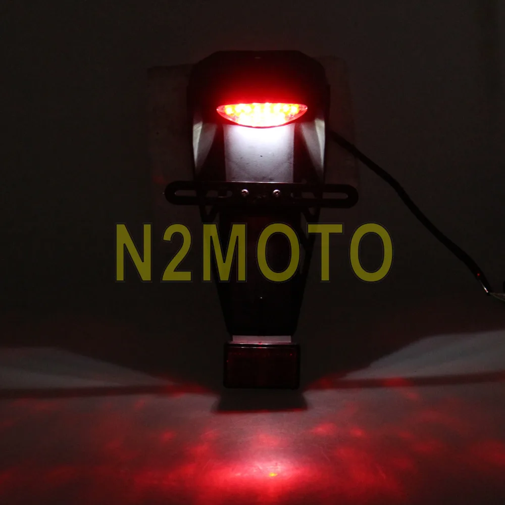 Мотоцикл LED фонарь стоп-сигнала Красный отражатель заднее крыло кронштейн