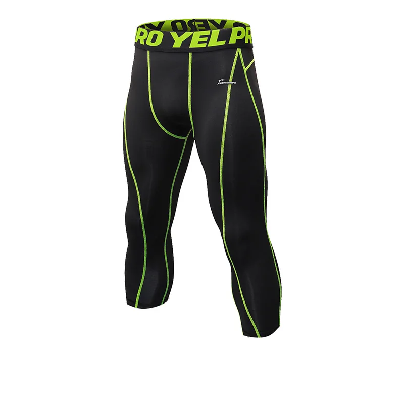 BG Queshark колготки для бега мужские спортивные Леггинсы Спортивная одежда длинные брюки штаны для занятий йогой зима фитнес компрессионные быстросохнущие брюки - Цвет: BG