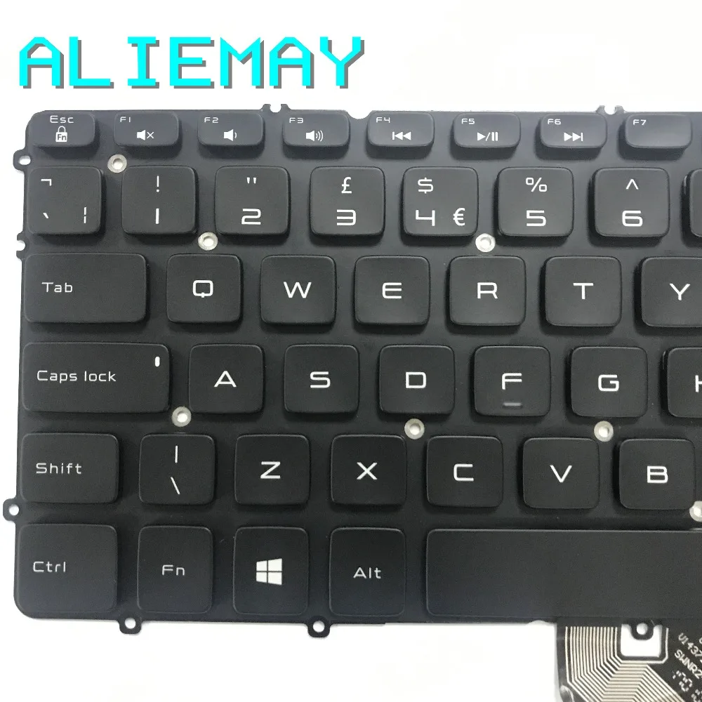 Абсолютно новая Оригинальная клавиатура с подсветкой Великобритании для DELL XPS15