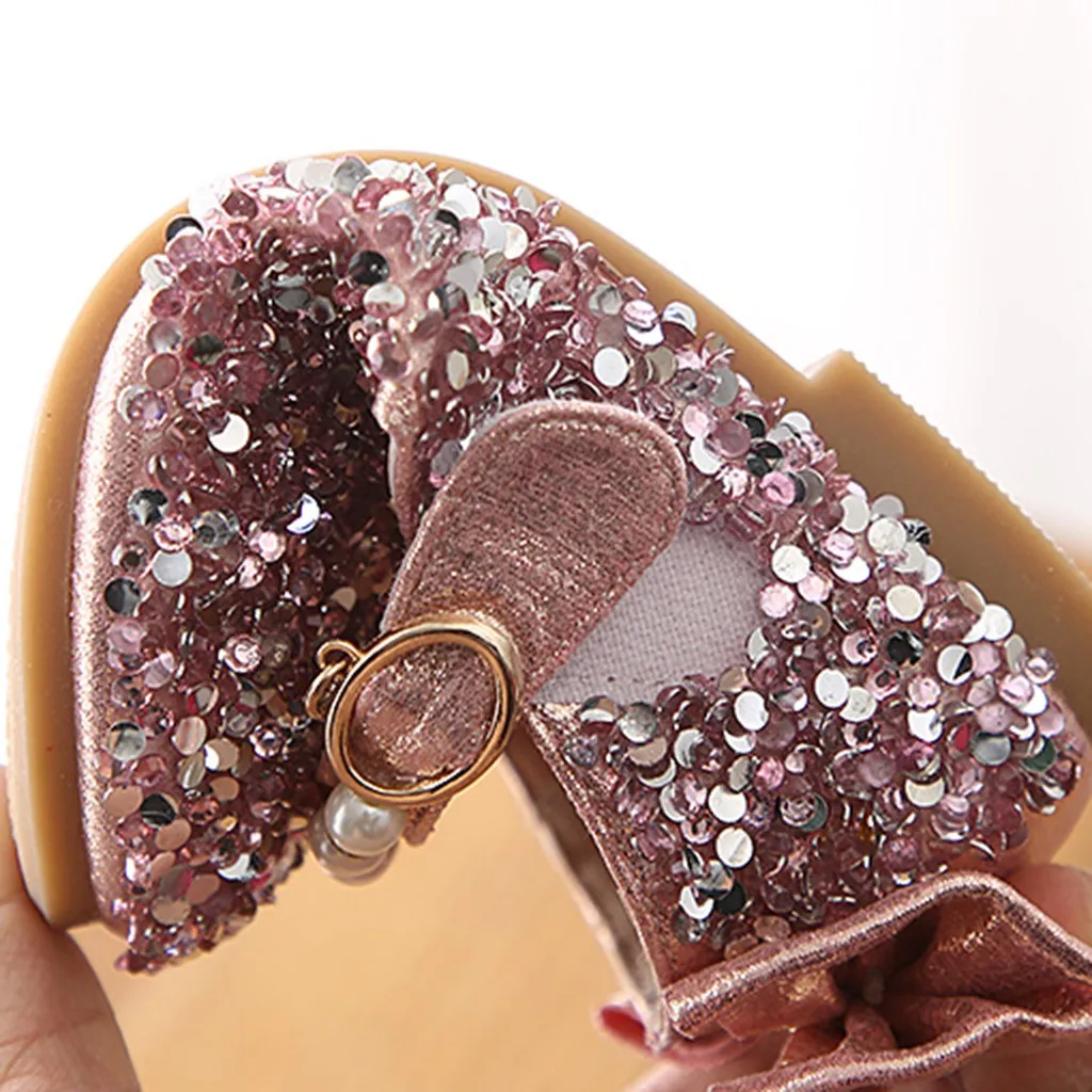 TELOTUNY/Детская танцевальная обувь принцессы для девочек; милая повседневная обувь на плоской подошве с украшением в виде кристаллов и бантиков; Z0322