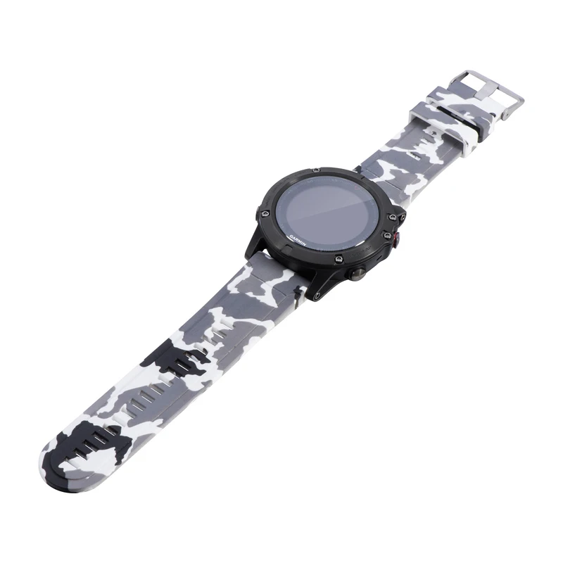 Силиконовый быстросменный ремешок с цветным принтом для Garmin Fenix 5S смарт часов Plus