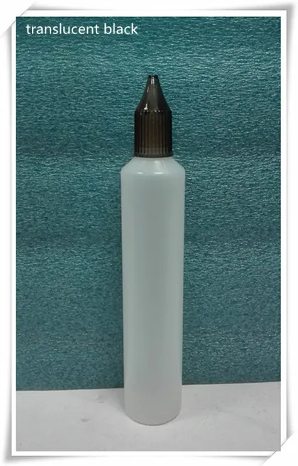 translucent black Шариковая ручка форма бутылки PE60ml Единорог бутылки лозы недоступном для детей cap длинный тонкий капельница 10 мл 15 мл 30 мл 50 мл 60 мл 1000 шт./лот - Цвет: translucent black
