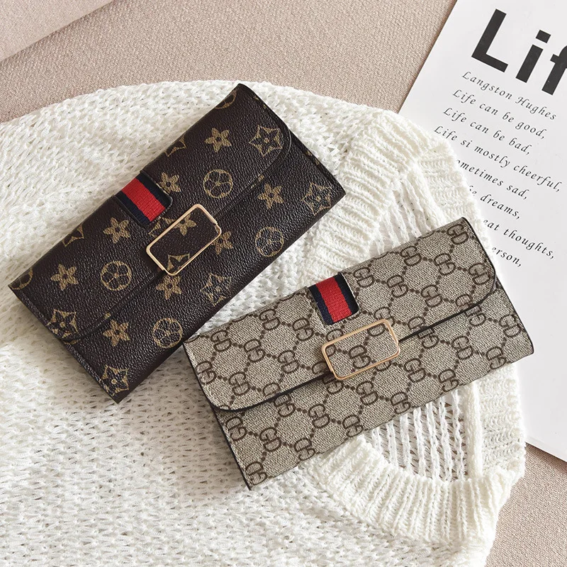 Waystone lady's wallet. Fold long lady purse print fashion multi-bit hand bag color girl purse. | Багаж и сумки