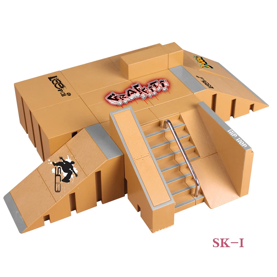 SK-I 8 Pcs Combination Finger Skateboard Park Ramp &amp Fingerboard Parts for Tech Deck Board Stage Property | Игрушки и хобби