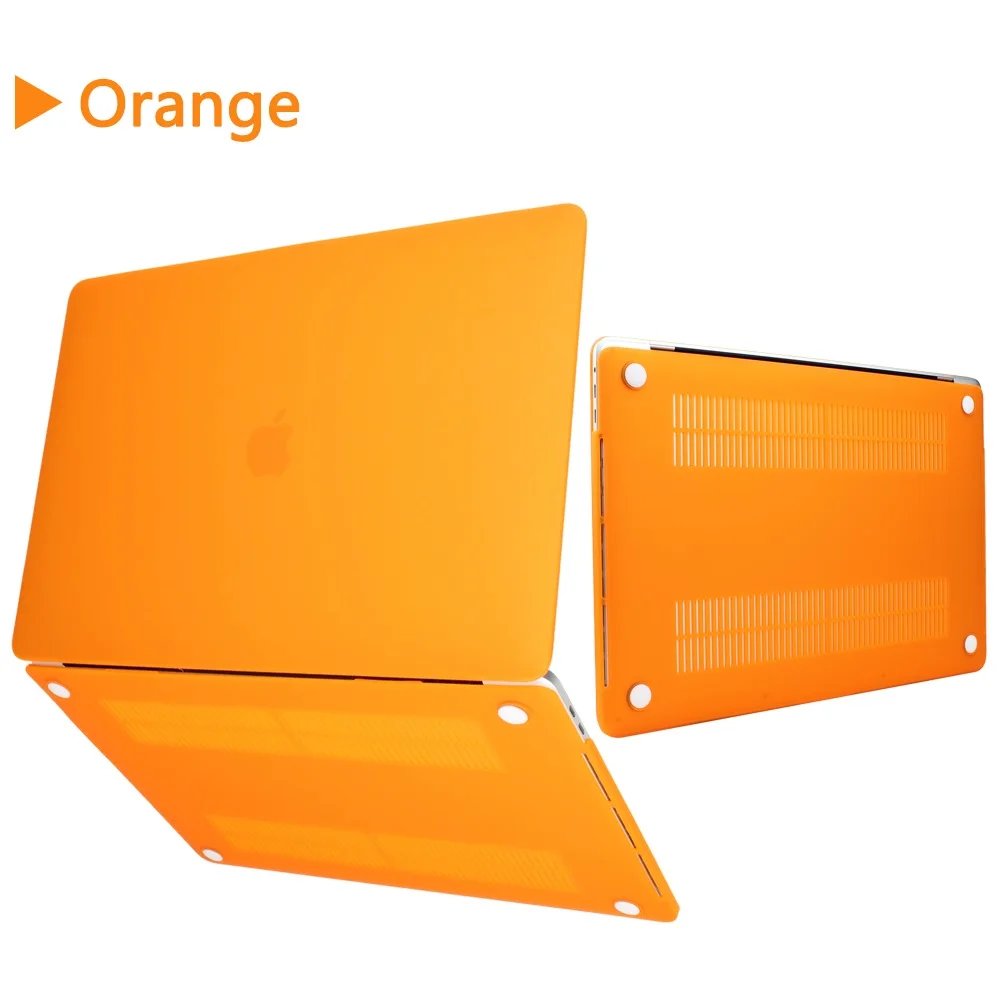 Orange Матовый Жесткий чехол для нового MacBook Pro Air 11 12 13 15 дюймов с retina& Touch Bar A1932 A1706 A1707 Pro 1" 15" Чехол - Цвет: Orange
