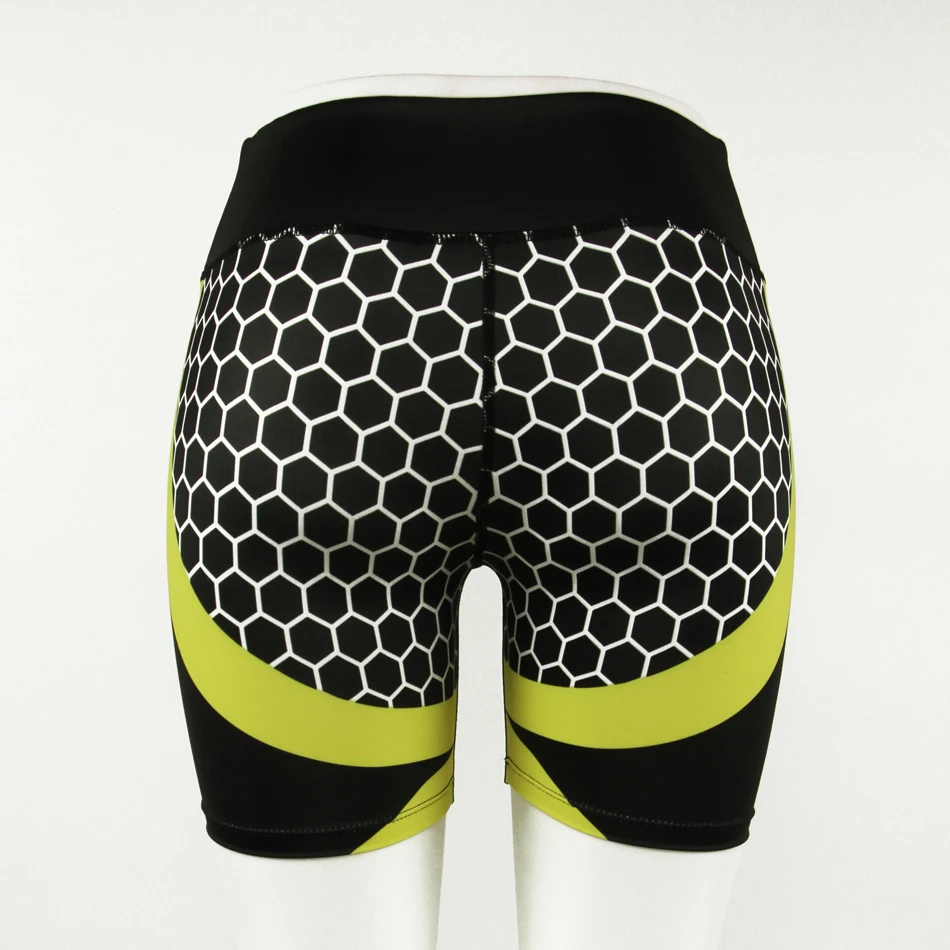Yellow Shorts LI-FI штаны для йоги, клетчатые карбоновые Леггинсы для женщин, одежда для фитнеса, спортивные Леггинсы для бега, эластичные обтягивающие штаны с эффектом пуш-ап - Цвет: Yellow Shorts