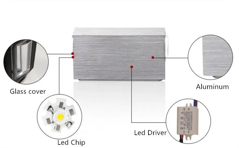 Современный светодиодный светильник настенный вверх вниз фоновый точечный |