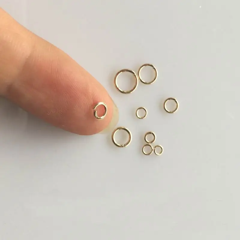 Новое модное Золотое заполненное 2/3/4/5/6 мм тонное кольцо с открытым прыжком