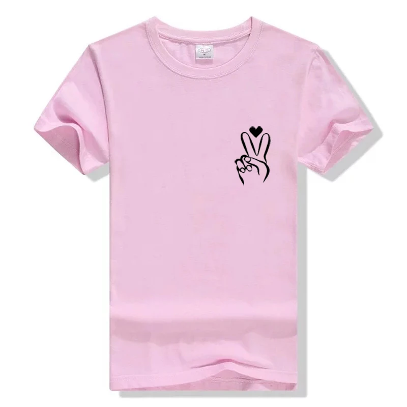 Женская хлопковая футболка с надписью Freedom Heart Nail Finger | одежда
