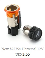 822754 Универсальный 12V автомобильного прикуривателя Корпус электронных сигарет розетка для peugeot CC SW 206 308 406 607 1007