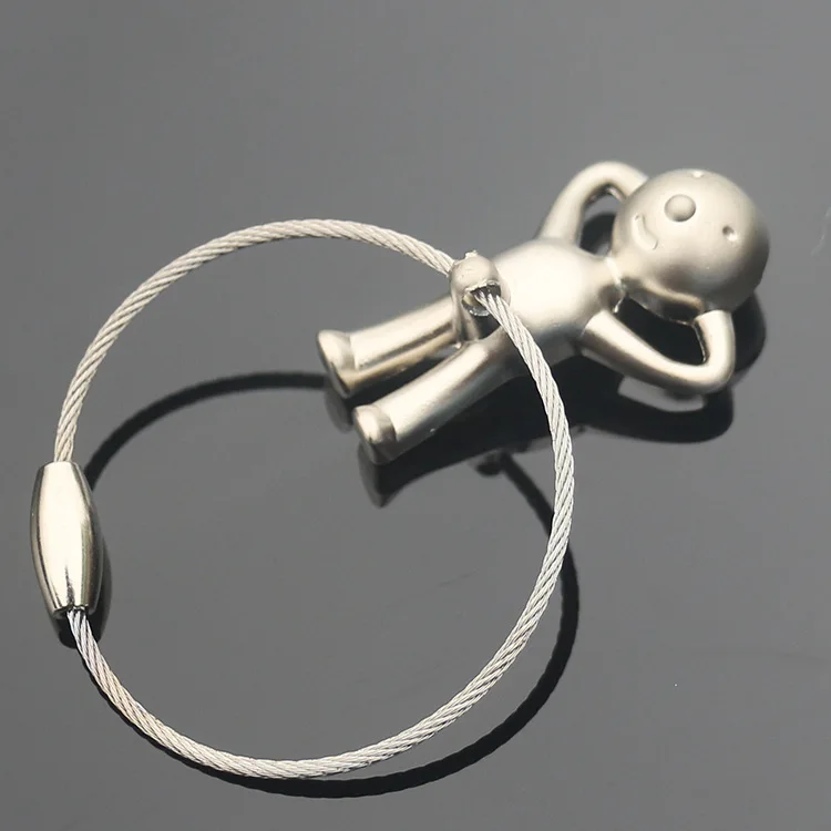 Indusleaves Creative Gift Holding Head Wire Ring Metal Keychain Car Advertising Key Chain Pendat | Украшения и аксессуары