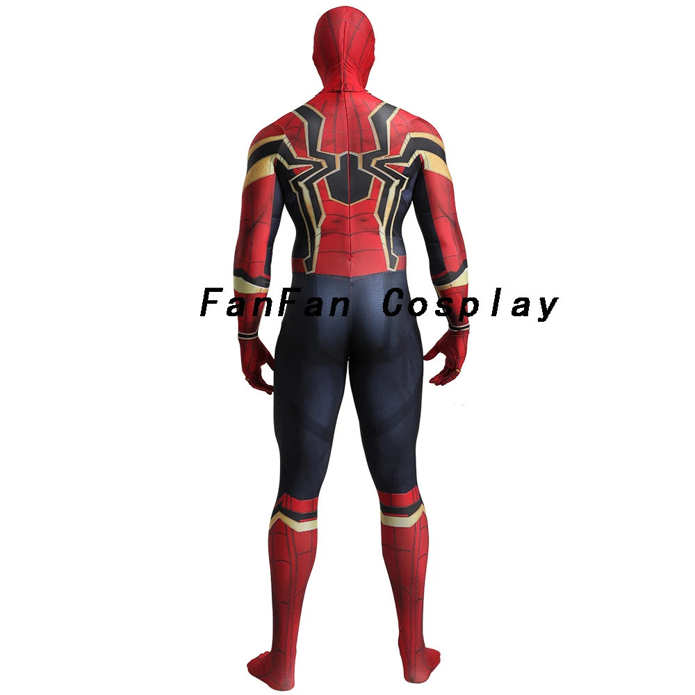 Новейший черный 4 Железный Паук косплей костюм 3D принт спандекс Zentai боди костюм на Хэллоуин для взрослых и детей Лидер продаж