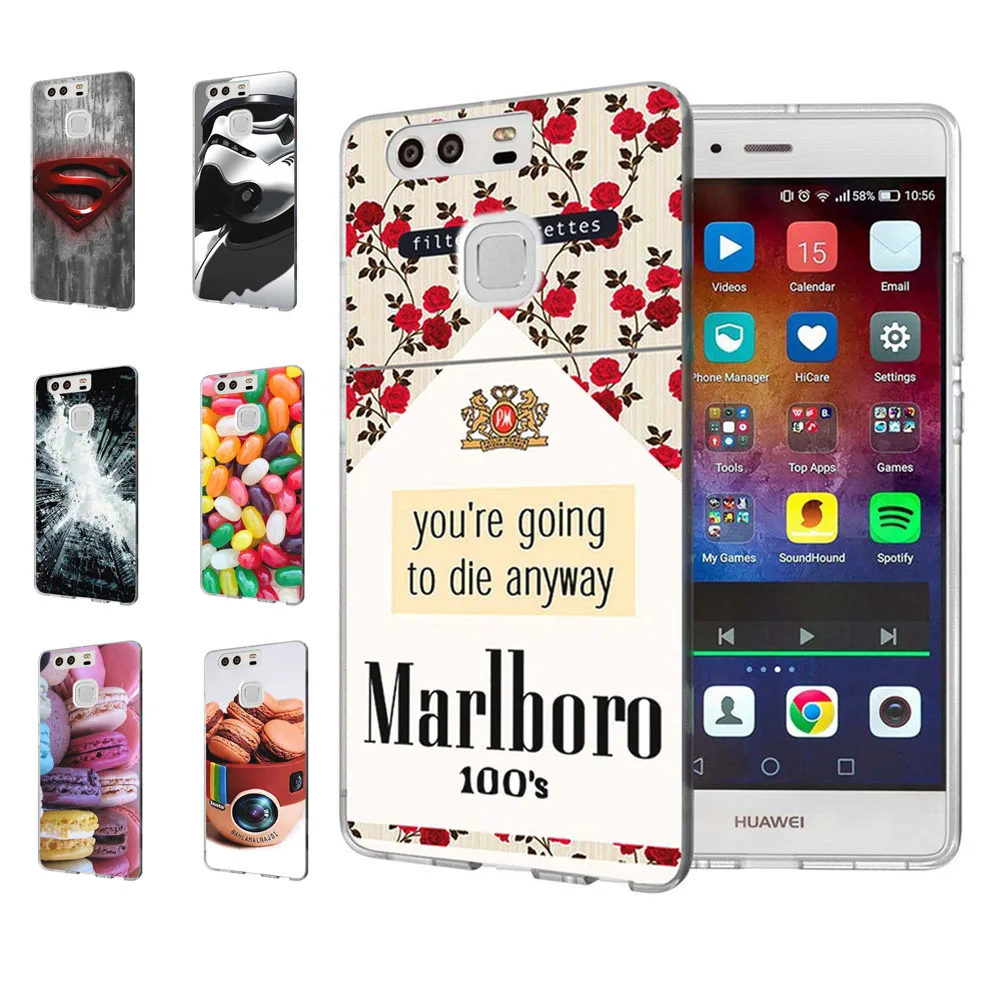 For Huawei P9lite/P8 Lite 2016 2017 Y5 II 2 Y5ii / Y6 Compact Honor 5A LYO-L21 Soft TPU Silicone Pattern Clear Case B050 |