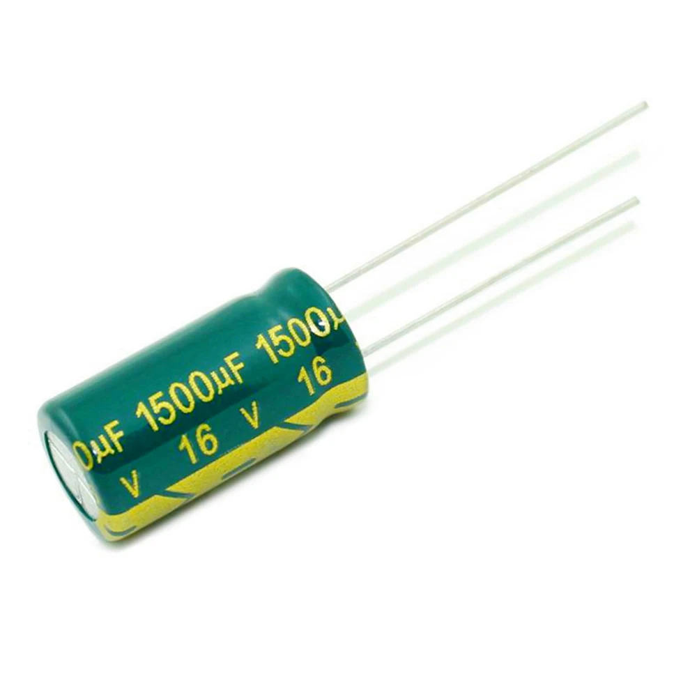 16V 1500uF 10x20mm 10 шт./лот электролитический конденсатор с алюминиевой крышкой, 6,3 V 10V 16 V, алюминиевая крышка, 25В 220 мкФ 470 мкФ 1000 мкФ 1500 мкФ 2200 мкФ 3300 мкФ 10000 мкФ высокочастотное низкое сопротивление - Цвет: 16V 1500uF 10x20mm