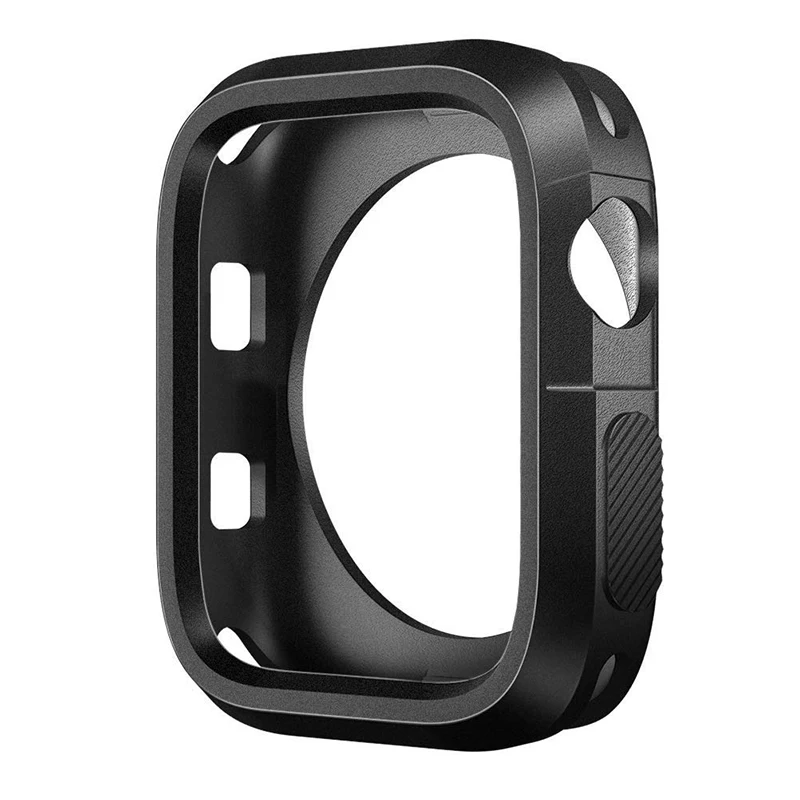 all black MDNEN 42 мм 38 мм анти-осенний чехол для Apple Watch чехол для Iwatch 1 2 3 4 Мягкий силиконовый чехол 40 мм 44 мм спортивный Чехол - Цвет: all black