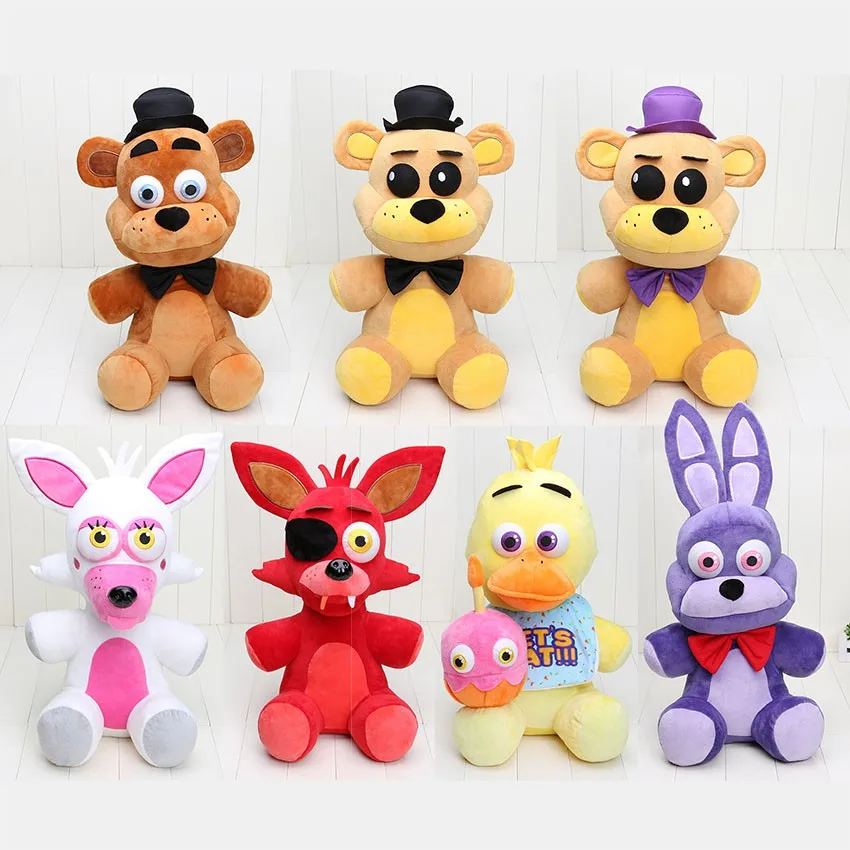 1" 45 см Большой размер FNAF five night at freddy's плюшевые игрушки Фредди Fazbear мангл Фокси Бонни и Чика плюшевые и мягкие детские игрушки куклы