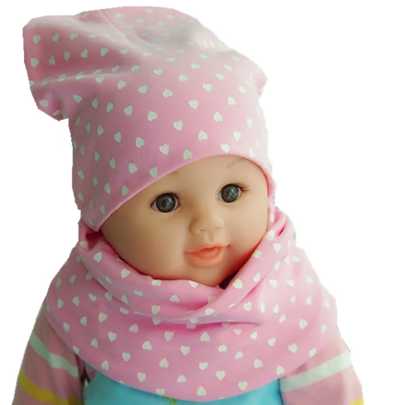 Зима 2020 новый тонкий хлопковый модный детский шарф в горошек с принтом сердца и