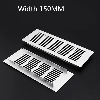 Width 150MM 15 см-60 см алюминиевый сплав вентиляционное отверстие перфорированный лист веб-пластина вентиляционная решетка для шкафа обуви шкаф декоративное покрытие - Цвет: Width 150MM