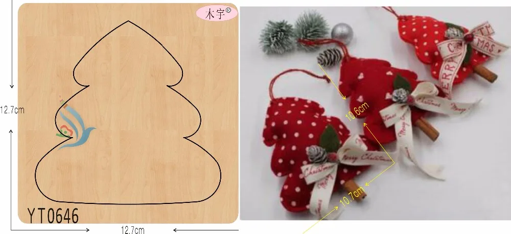 Маленькая Рождественская елка DIY новая деревянная форма для скрапбукинга