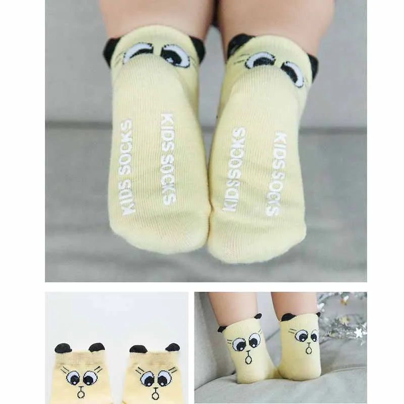 Носки из мягкого хлопка для девочек и мальчиков с рисунком панды носки рельефным