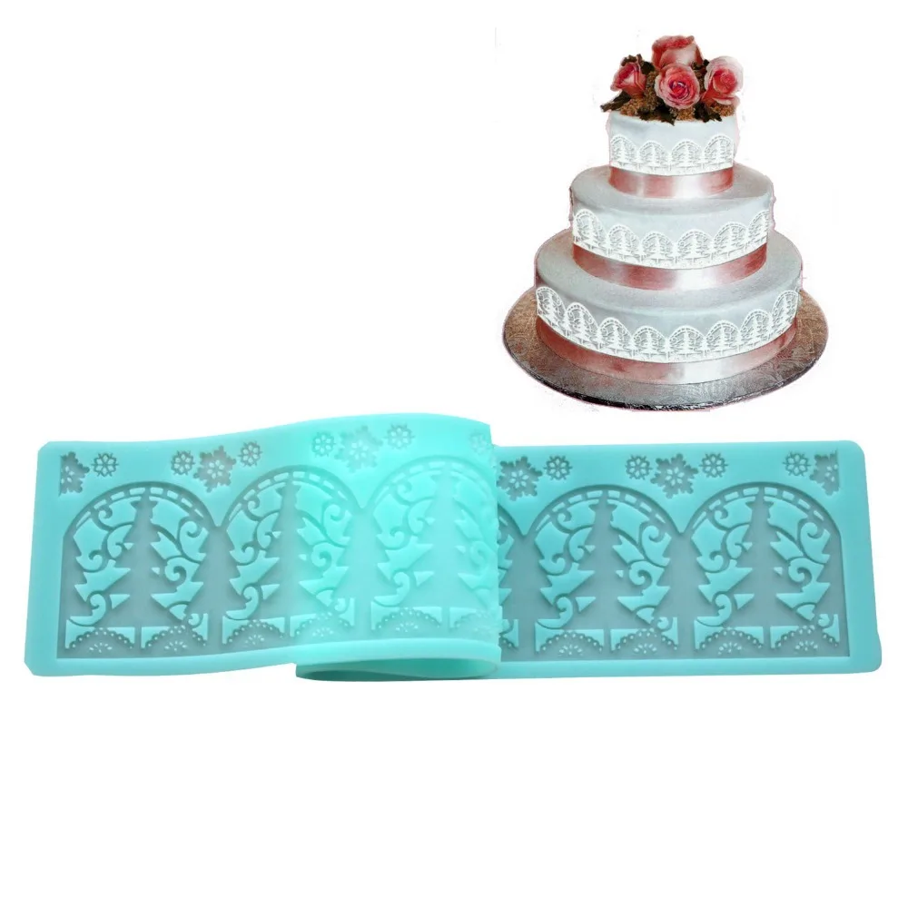 Pastel кружевной силиконовый коврик для мастики торта кружевная форма инструменты