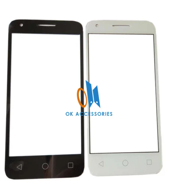 Черно-белое стекло для ремонта передней крышки Alcatel One Touch OT 5019 5019A 5019X 5019D OT5019 OT5019D 1 шт. в комплекте.
