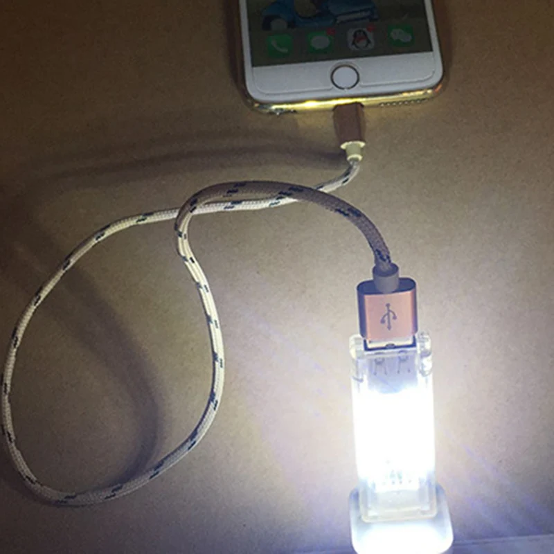 Светодиодный ночник двусторонний мини светильник с 12 светодиодами и usb зарядкой