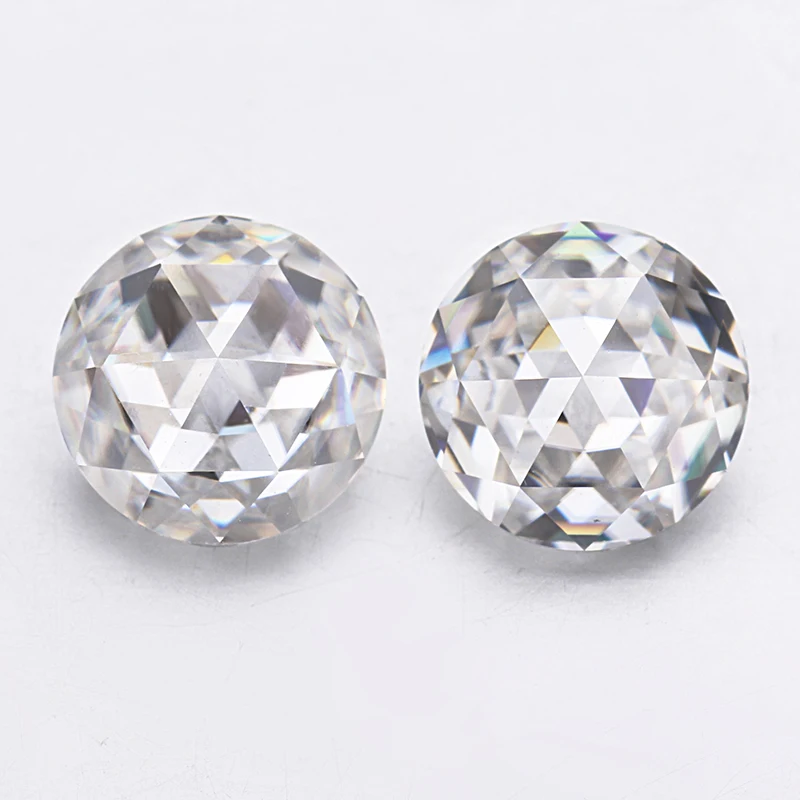 EF белый цвет 8 мм двойная Роза огранка муассаниты свободные камни|moissanite loose|moissanite