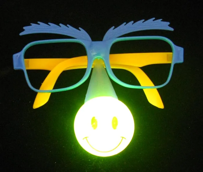 12 шт. светодиодные клоунские очки игрушка большой нос практичные шутки детская