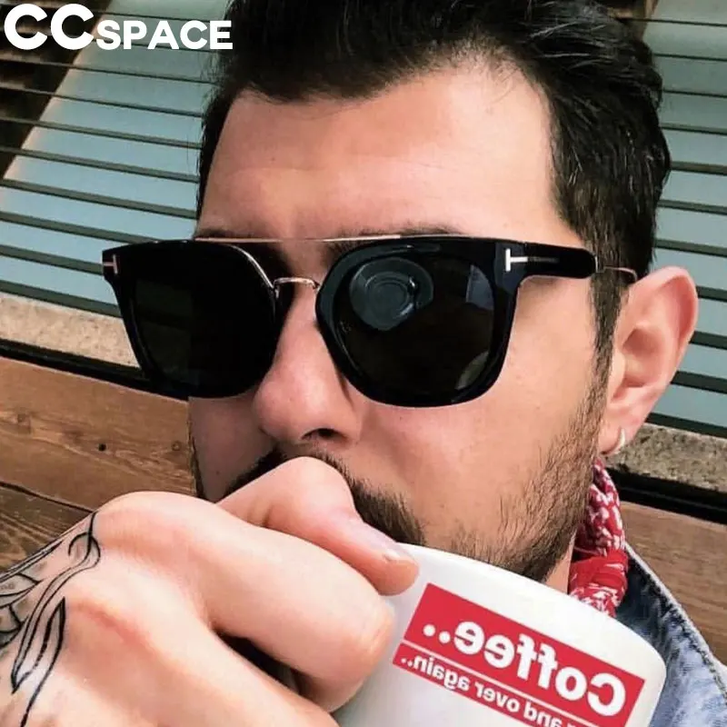 Ретро солнцезащитные очки с двойным лучом для мужчин и женщин модные сплав ноги