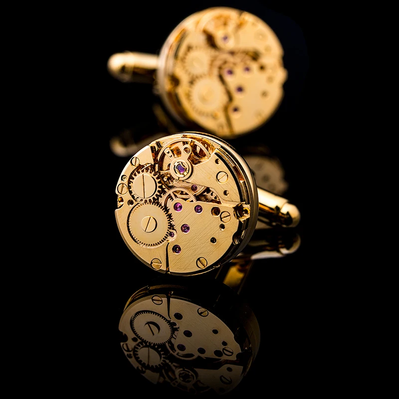 

KFLK Gold-color mechanical brand high quality men's cufflinks wedding gifts cuff links button New arrival 2020