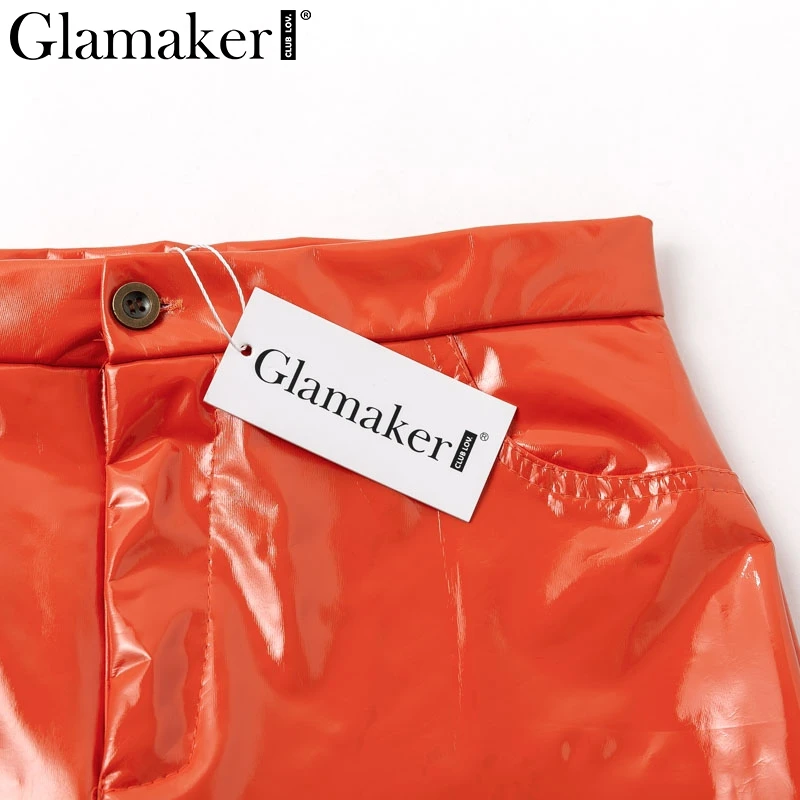 Glamaker PU Черные женские брюки с высокой талией летнее сексуальное облегающее платье женские узкие брюки женские вечерние Клубные сексуальные весенние брюки низ