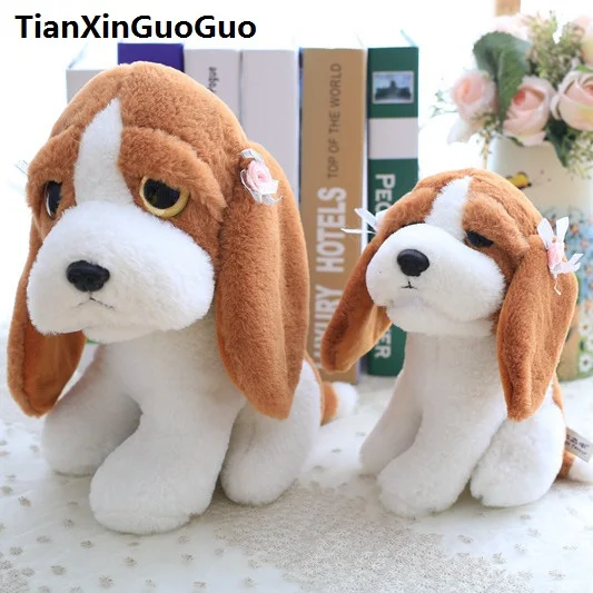 

new arrival lovely brown puppy plush toy cartoon dog with long ears soft doll birthday gift s0188