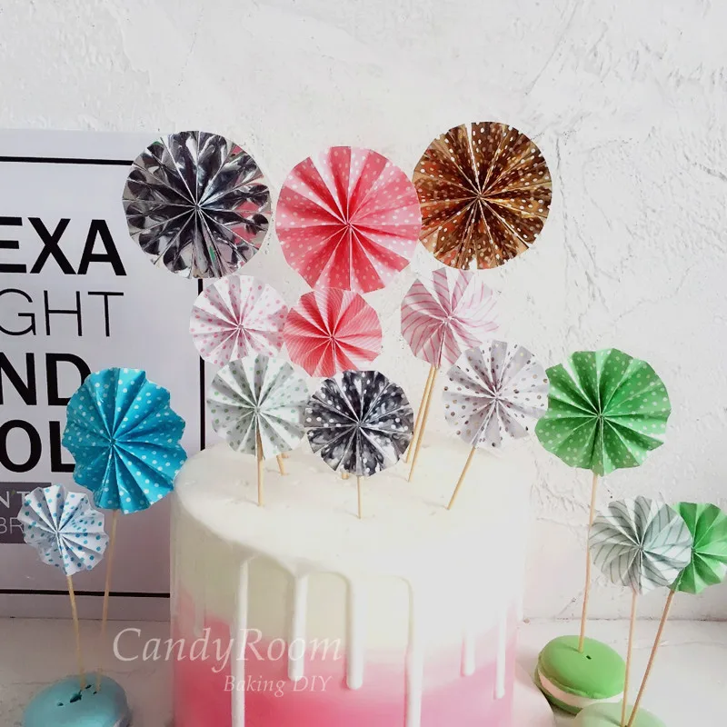 Ins Стиль Розовый Синий Серебряный Зеленый бумажный складной Подсолнух коллекция