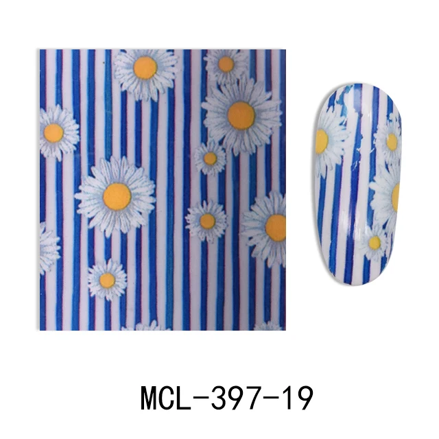 MCL-397-19 5 шил/лот 4*100 см Фольга для ногтей наклейки-лак 68 дизайнов цветок Передача Фольга для ногтей Переводные картинки слайдеры Маникюр Искусство Инструменты для украшения - Цвет: MCL-397-19