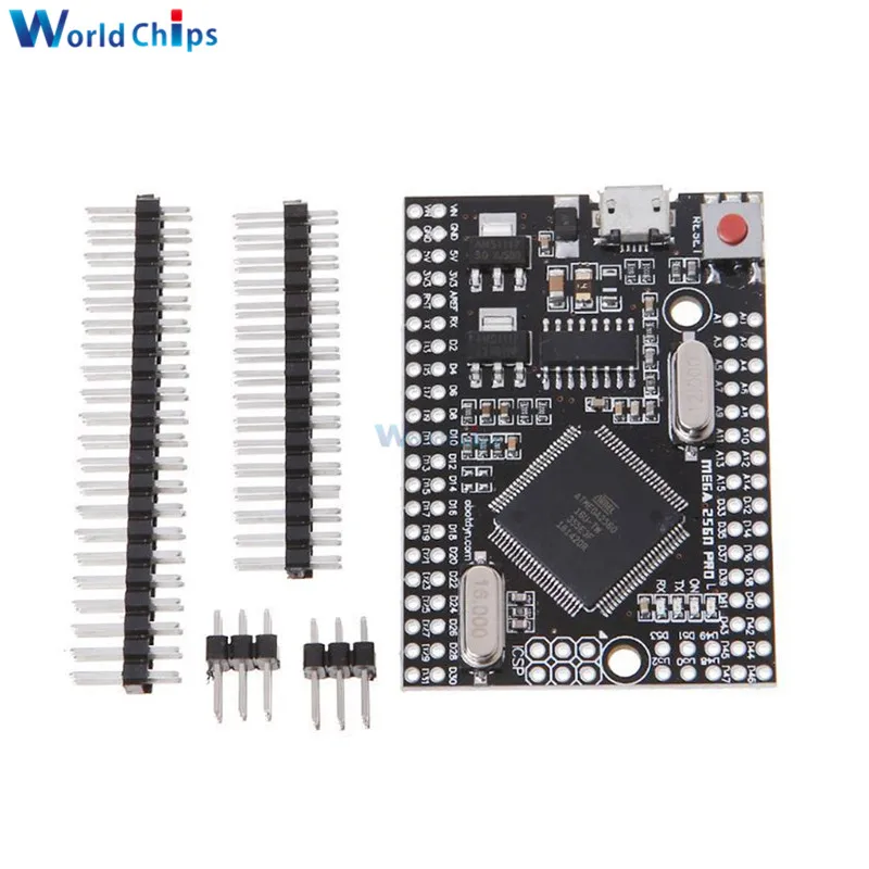 Встроенный чип MEGA 2560 PRO CH340G/Φ с штыревыми разъемами совместимый Arduino Mega2560 модуль
