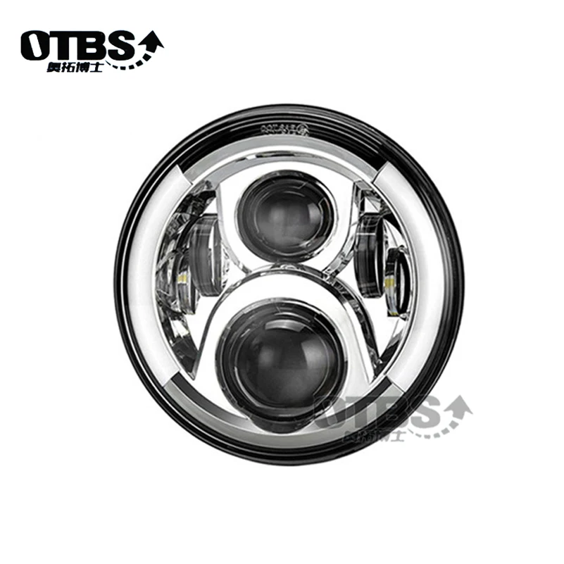 OTBS мотоцикл 7 дюймов светодиодный фонарь для туринга ультраклассический Электра улица Glide Road King Yamaha мотоцикл налобный фонарь