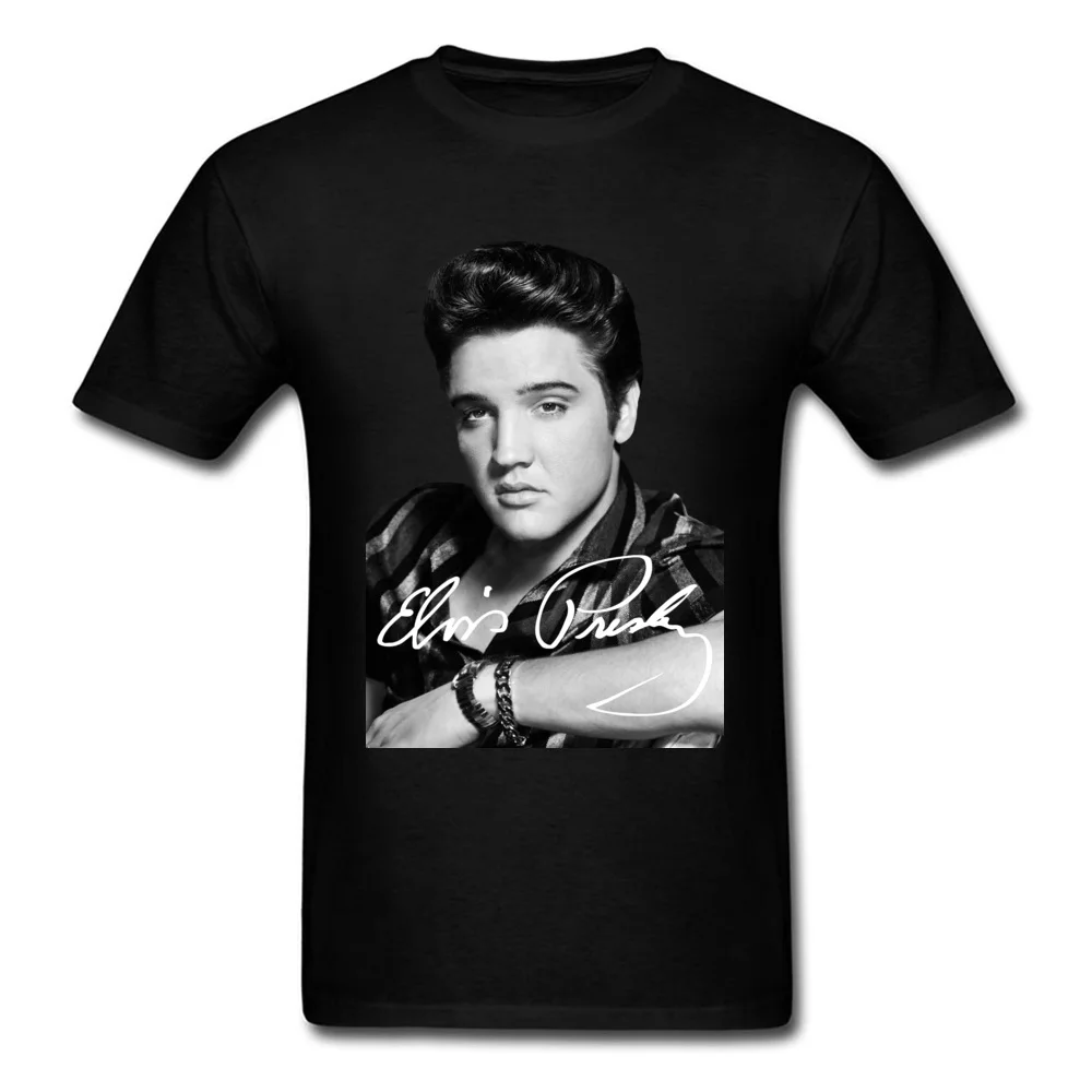 Elvis Presley T-shirt Men T Shirt Rock n Roll Tops Hip Hop Tee 3D Character Clothing Famous Musician Tshirt Black Band Top