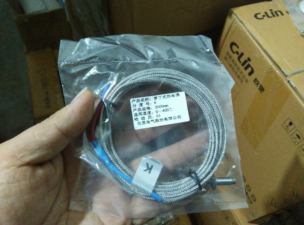 Brand new original authentic C-Lin WRNT-02 (K type) line length 3 meters Luo type thermocouple | Instrument Parts &amp Accessories