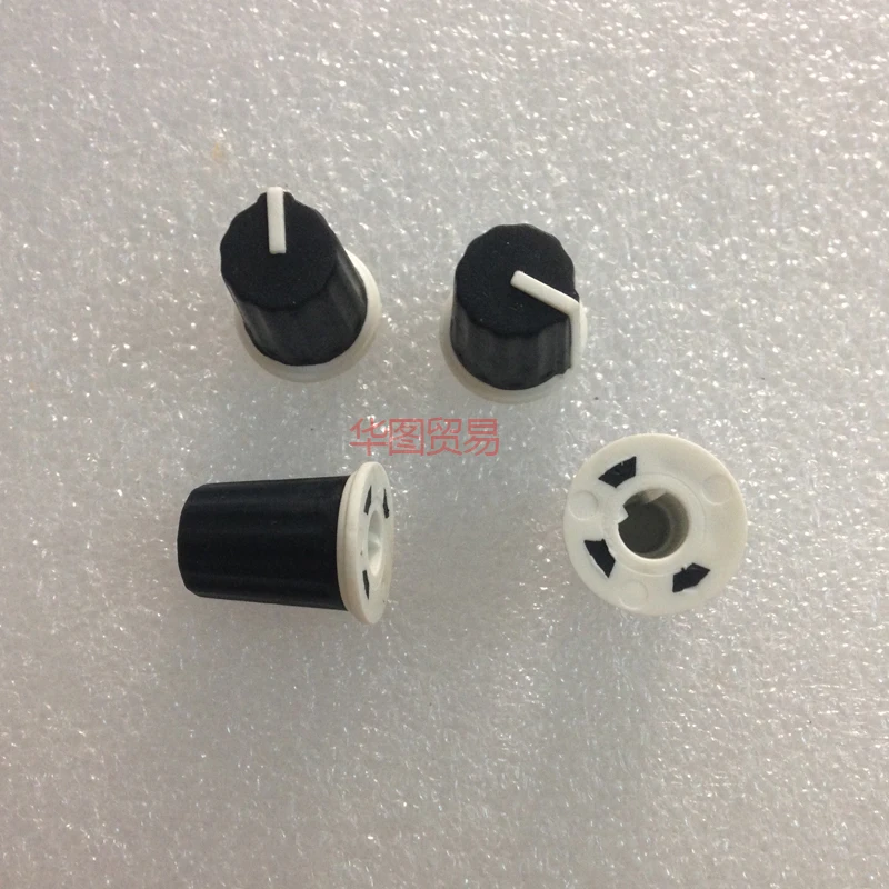 10pcs half shaft rubber potentiometer knob / 90 degrees 16MM * 19MM cap | Обустройство дома