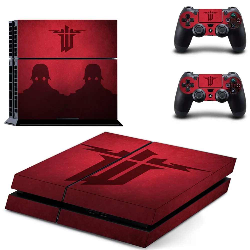 Вернуться в замок Wolfenstein PS4 полный стикер кожи лицевые панели для Sony playstation 4