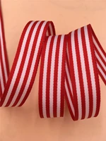 1 5cm 15mm 58 red white stripes ribbon grosgrain ribbon set for diy handmade jewelry materials wedding ribbon 10meters lot