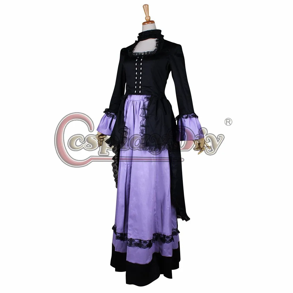 CosplayDiy женское черное и фиолетовое платье Южной красивой искусственной кожи для