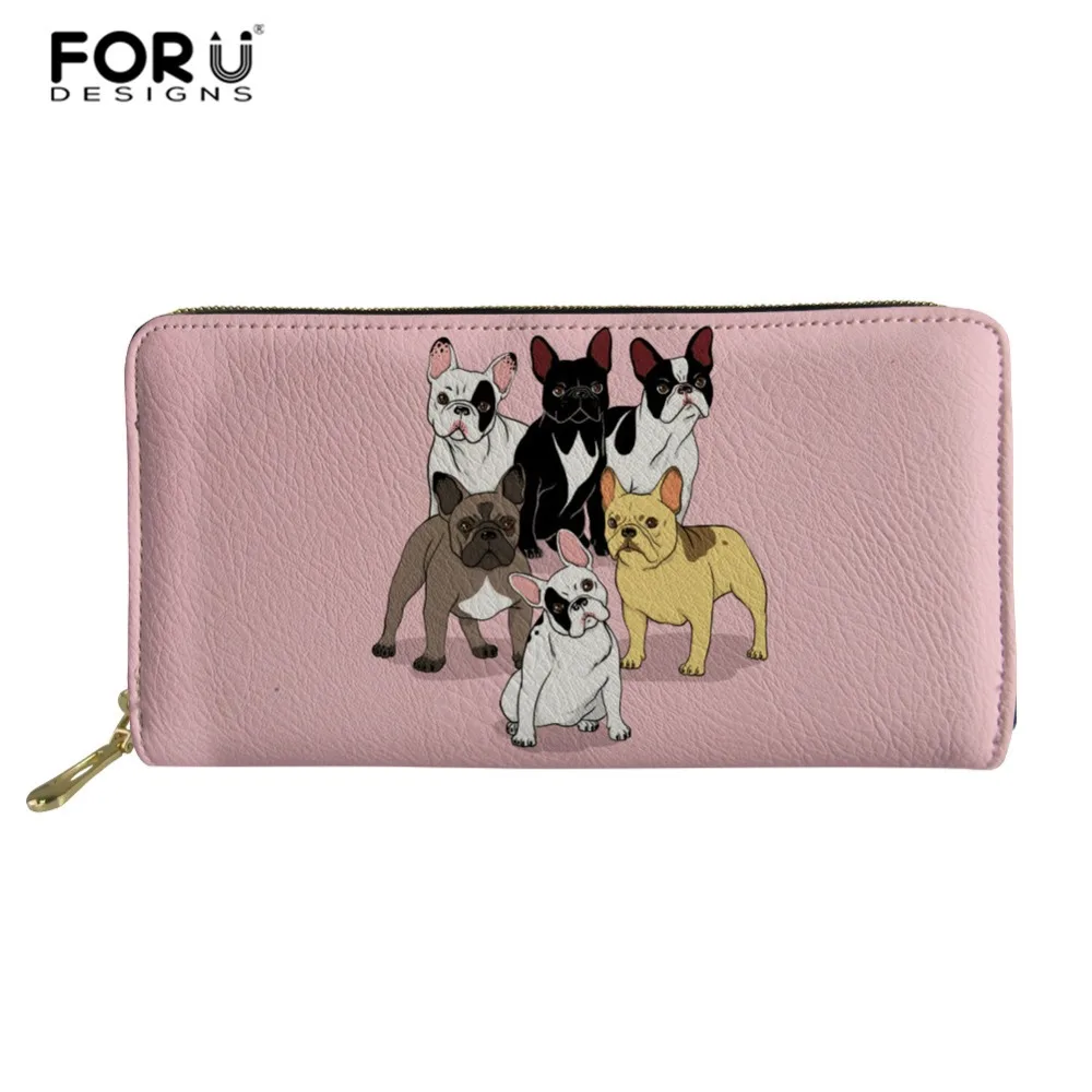 FORUDESIGNS/модные женские кошельки сумка кошелек для монет с принтом в виде собаки