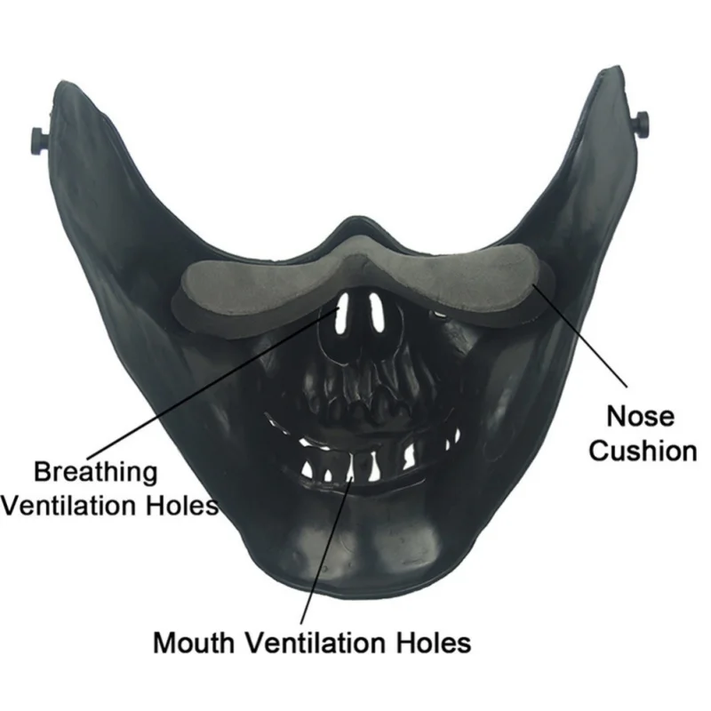 1 шт. велосипедная маска череп скелет Пейнтбол CS игровая Защита половины лица на