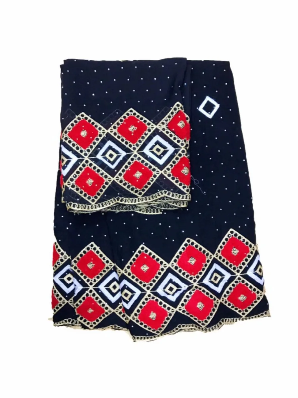 Африканская Кружевная Ткань 5 ярдов черный материал для шитья самодельный