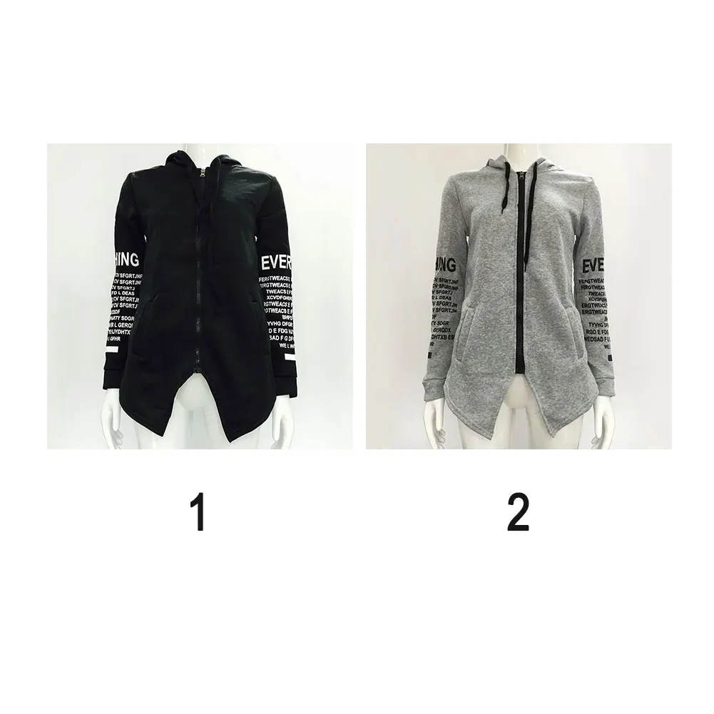 Черная и серая Женская Повседневная зимняя теплая пуховая куртка с капюшоном