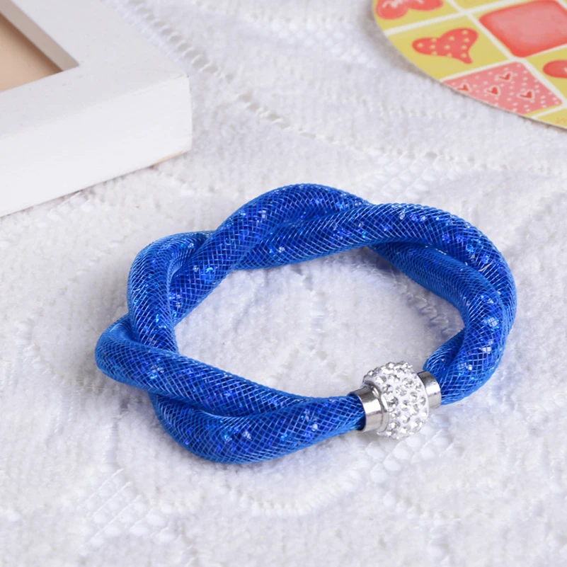 Кристальные браслеты с ринестонами для женщин ювелирные изделия 2018 года Оптовая продажа оберег браслетов Мультикоробочный магнитный Фемме.