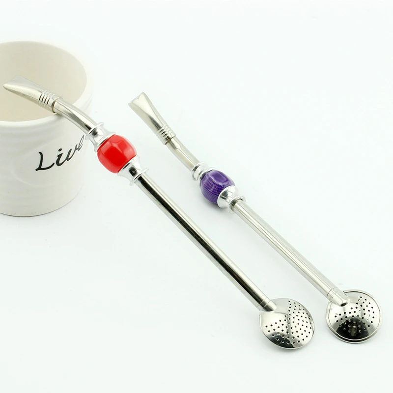 Творческая пипетка из нержавеющей стали 304 цветные соломинки ложка в комплекте